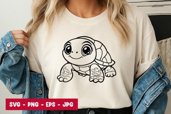 Download Cute Baby Turtle Cartoon Animal SVG PNG - Cartoon animal Collection