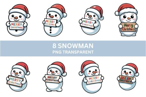 Download Cute Snowman Clipart PNG Set - Premium Resources