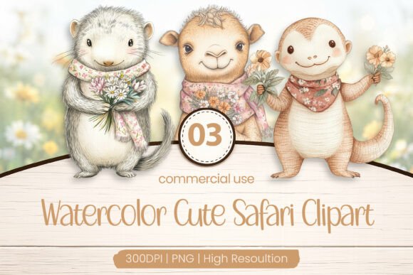 Download Watercolor Cute Safari Clipart PNG - Cute safari clipart Collection