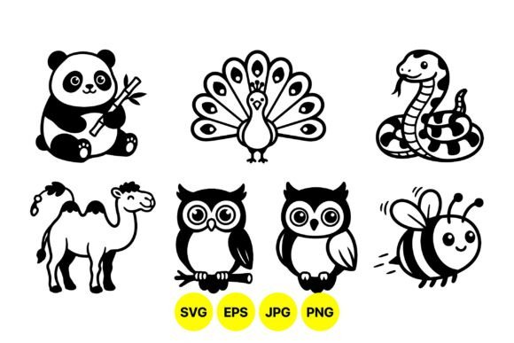 Download Cute Cartoon Animal SVG Clipart - Cartoon animal Collection