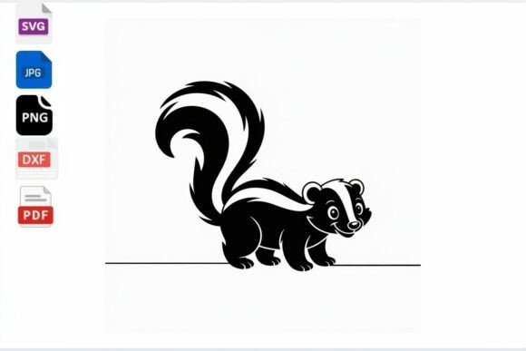 Download Cute Skunk Cartoon Animal SVG PNG - Cartoon animal Collection