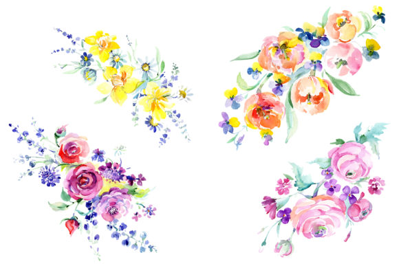 Download Bouquet Freshness Watercolor - Freshness Collection