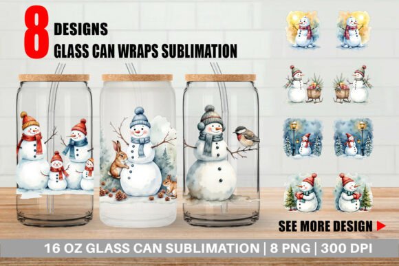 Download Glass Can Frosty Friends - Premium Resources